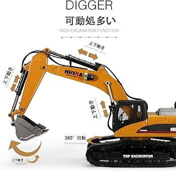 Amazon.co.jp: ラジコンカー 最新型 全合金強化版 ショベルカー
